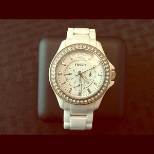 Fossil White Ceramic Watch